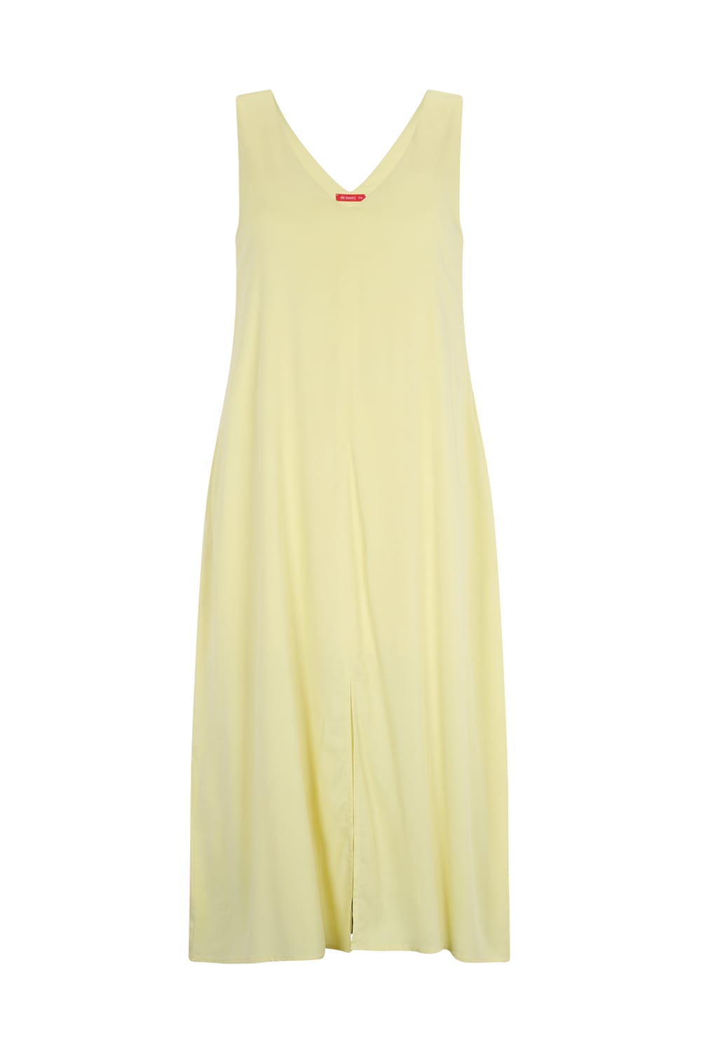 POCKET V MIDI DRESS - LEMON YELOW POCKET V MIDI DRESS - LEMON YELOW