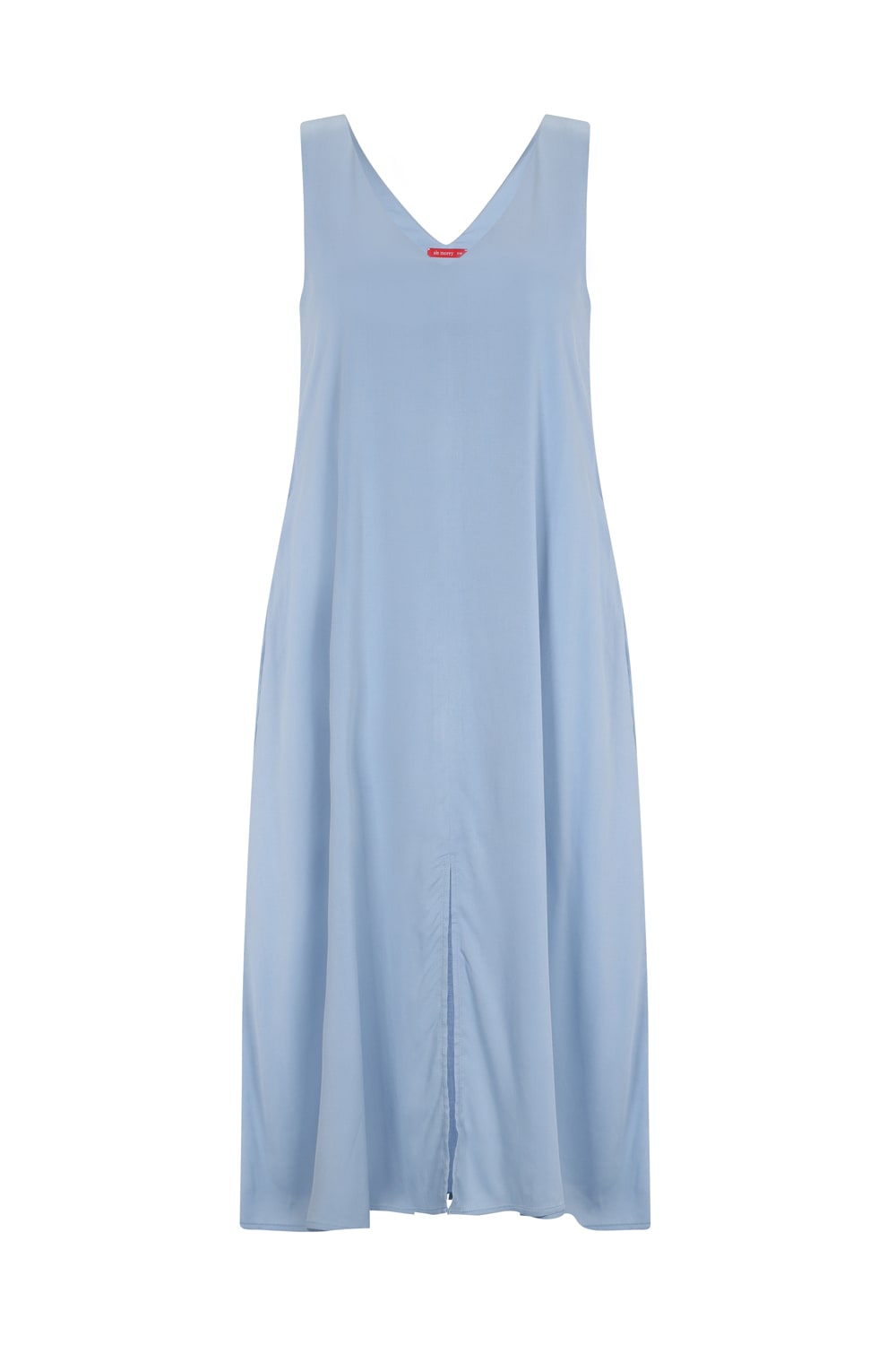 POCKET V MIDI DRESS - SKY BLUE POCKET V MIDI DRESS - SKY BLUE