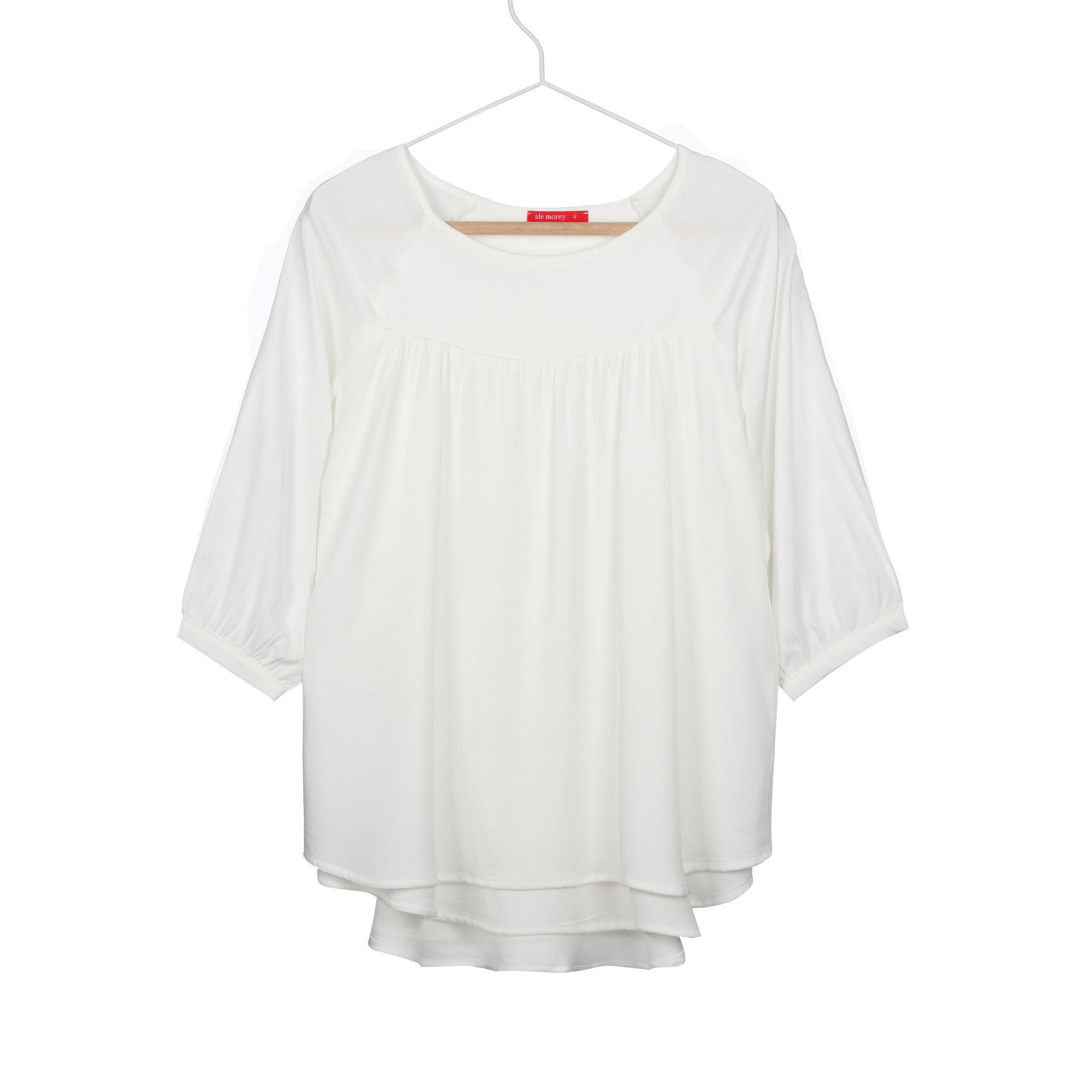RANGLAN DOUBLE BLOUSE - IVORY RANGLAN DOUBLE BLOUSE - IVORY