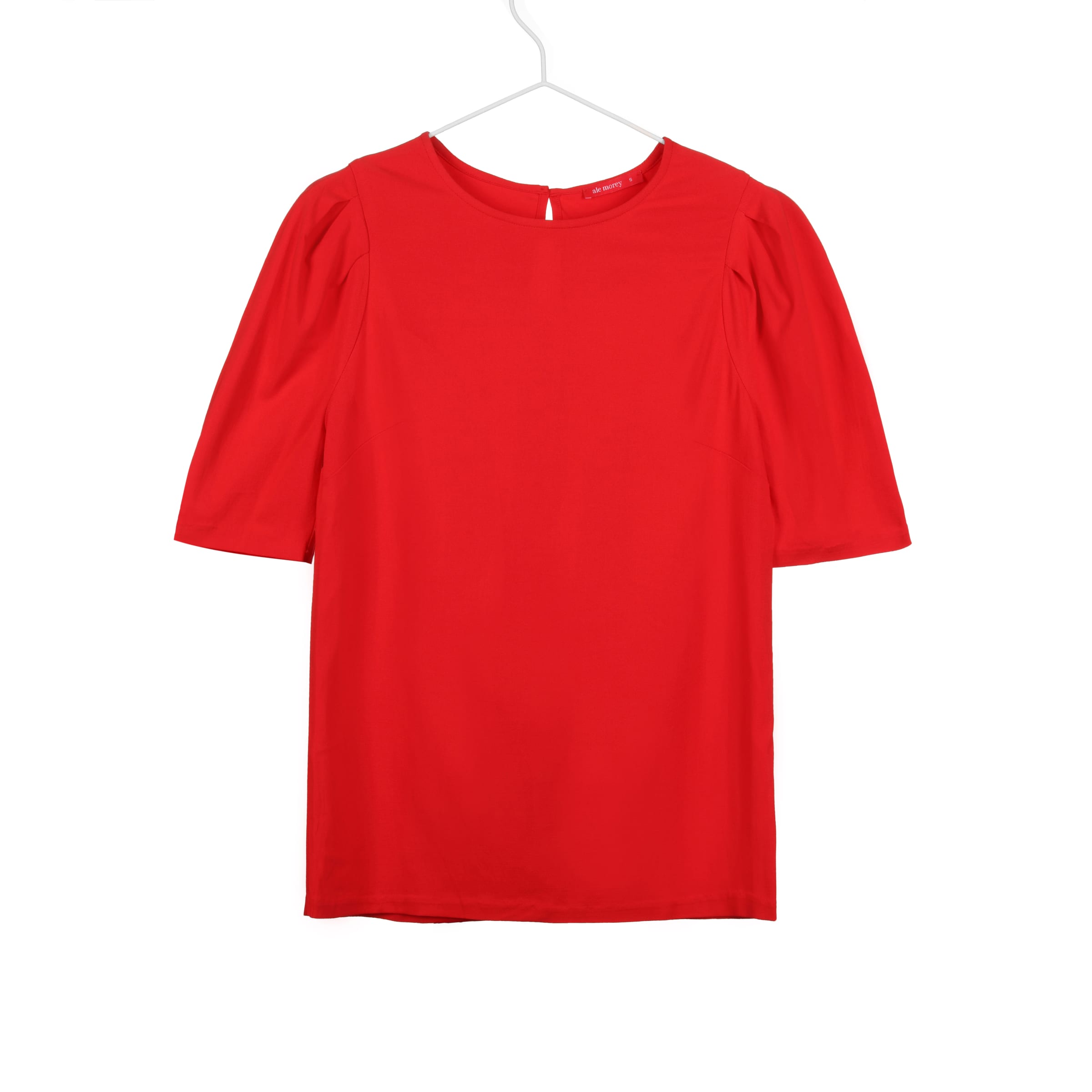 RUFFLE MUTTON BLOUSE - RED RUFFLE MUTTON BLOUSE - RED