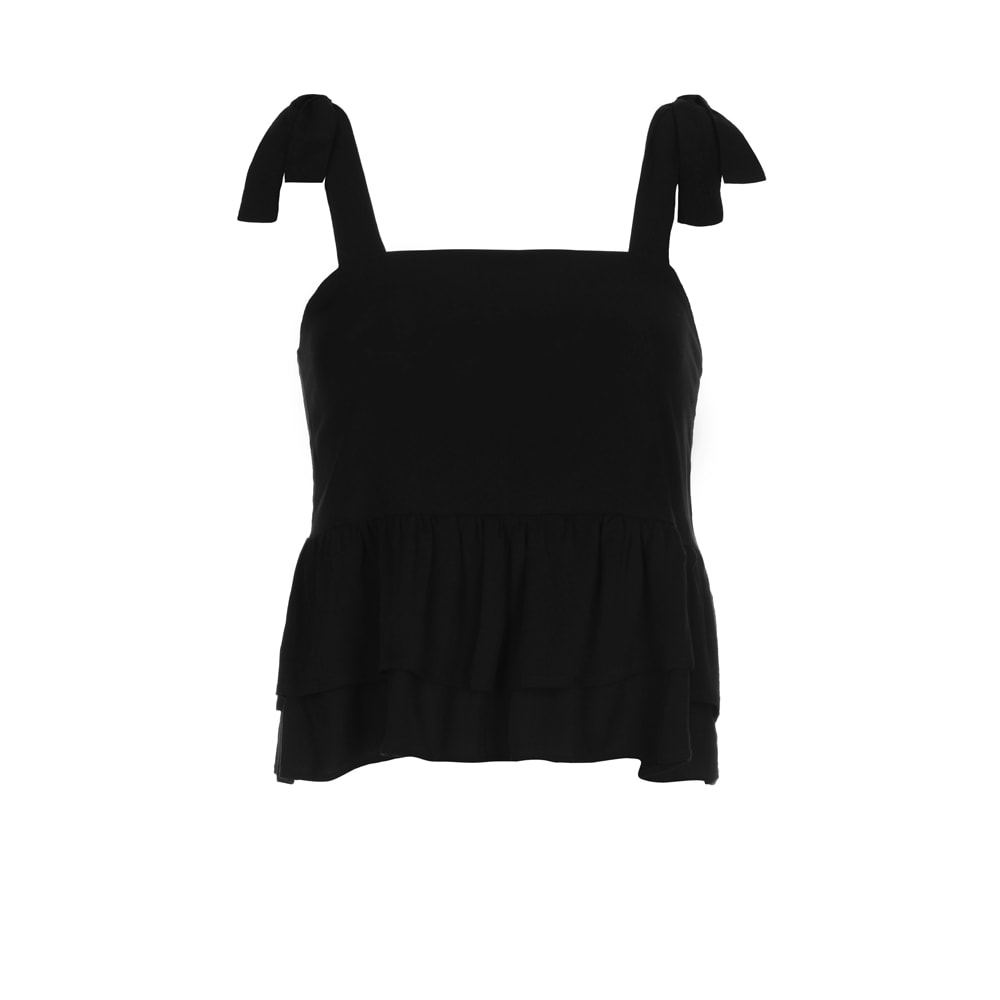 RUFFLE TOP - BLACK RUFFLE TOP - BLACK