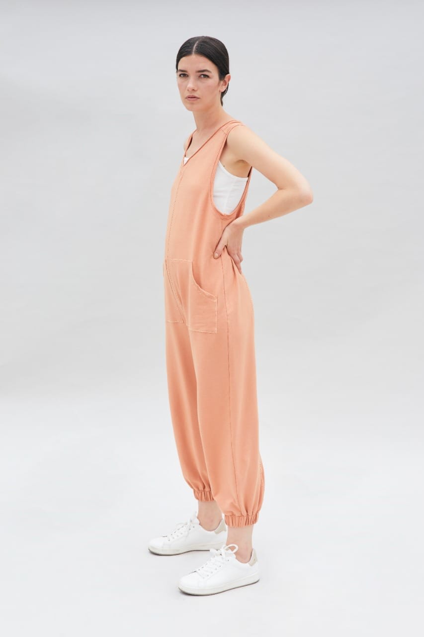 TERRY JUMPSUIT - SAND STONE TERRY JUMPSUIT - SAND STONE