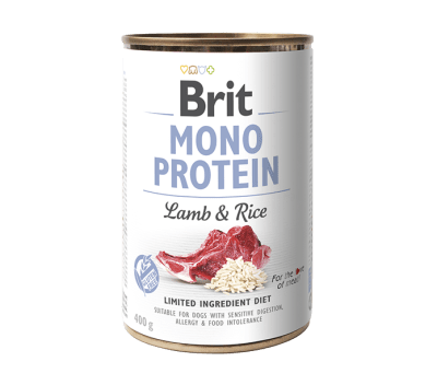 Brit Care Dog Lata Mono Protein - Cordero y arroz 400 gr1