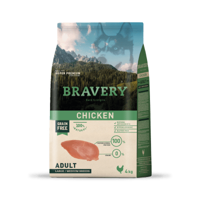 Bravery Dog - Adulto Large/Medium Breed Chicken 4 kg1