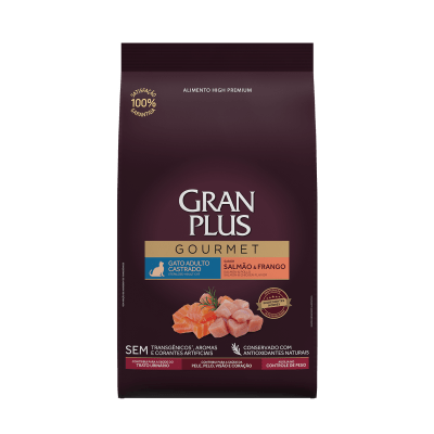Gran Plus Gato Gourmet - Adulto Castrado Salmón y Pollo 3k1