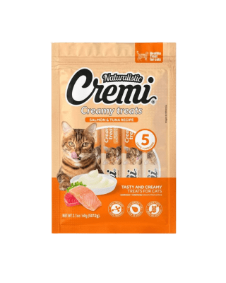 CREMI CREAMY TREATS SALMON & TUNA RECIPE (5 X 12 GR)1