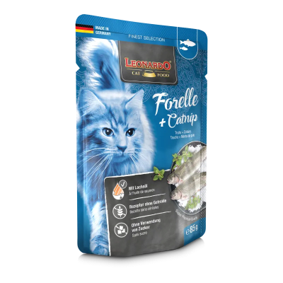 Leonardo Húmedo - Pouch Trucha y Catnip 85 gr1