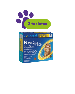 NEXGARD SPECTRA 3.6 - 7.5 kg (3 tabletas)1