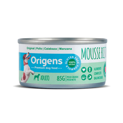 Origens lata Perro Mousse Bistro 85gr - Pollo, Calabaza y Manzana1