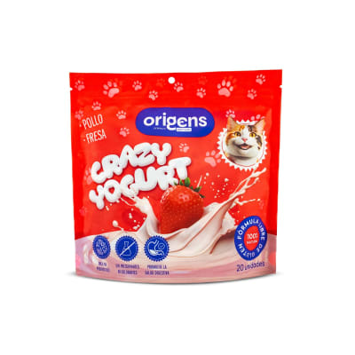 Origens Snacks Gato Crazy Yogurt Pollo y Fresa 20und1