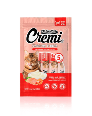 CREMI CREAMY TREATS SALMON WITH SHRIMP RECIPE (5 X 12 GR)1
