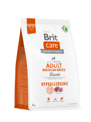 Brit Care Dog Hypoallergenic - Adult Medium Breed Lamb 3 kg