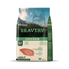 Bravery Dog - Adulto Large/Medium Breed Chicken 12 KG