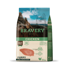 Bravery Dog - Puppy Large/Medium Breed Chicken 12 KG