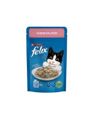 Felix Pouch Classic con sabor Salmón 85 gr.