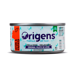 Origens lata Atún y Papaya 85 Gr.