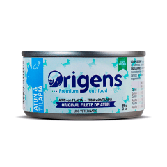 Origens lata Atún y Tilapia 85 Gr.