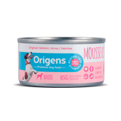 Origens lata Perro Mousse Bistro 85gr - Salmon, Arroz y Vainitas