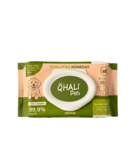 QHALI PETS TOALLITAS HUMEDAS 100 UND 99% AGUA