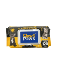 Claws & Paws Toallas Húmedas 120 unidades Carbón activado y vitamina E