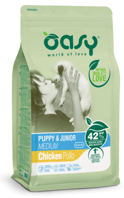 OASY DOG LIFESTAGE PUPPY MEDIUM CHICKEN 12 KG.1