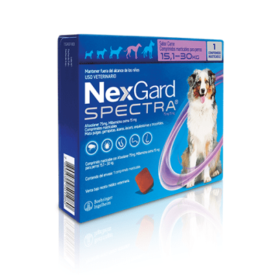 NEXGARD SPECTRA 15,1 - 30 KG. 3 COMPRIMIDOS1