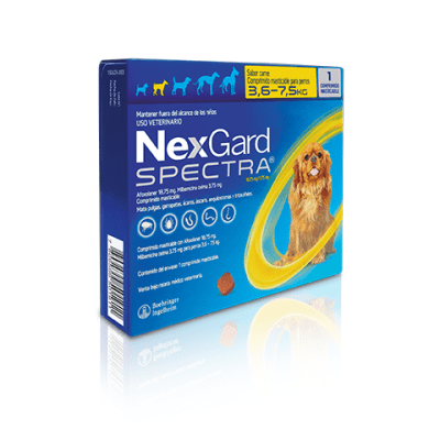 NEXGARD SPECTRA 3,6 - 7,5 KG. 1 COMPRIMIDO