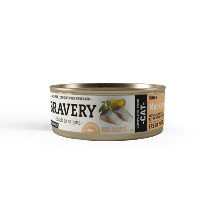 BRAVERY CAT WET FOOD KITTEN MACKEREL 70 GR.1