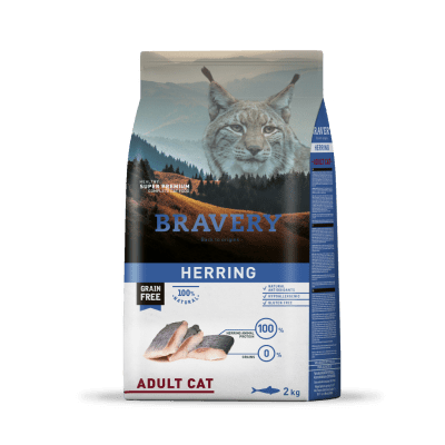 BRAVERY CAT ADULT HERRING 2 KG.1