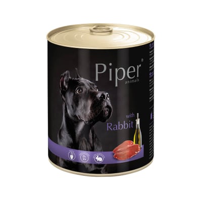 PIPER DOG LATA CONEJO 800 GR.1