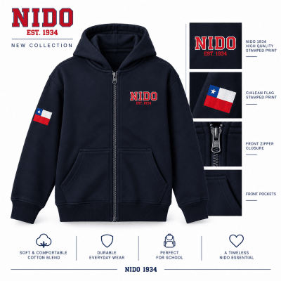 NEW NIDO 1934 Zip Hoodie — Navy