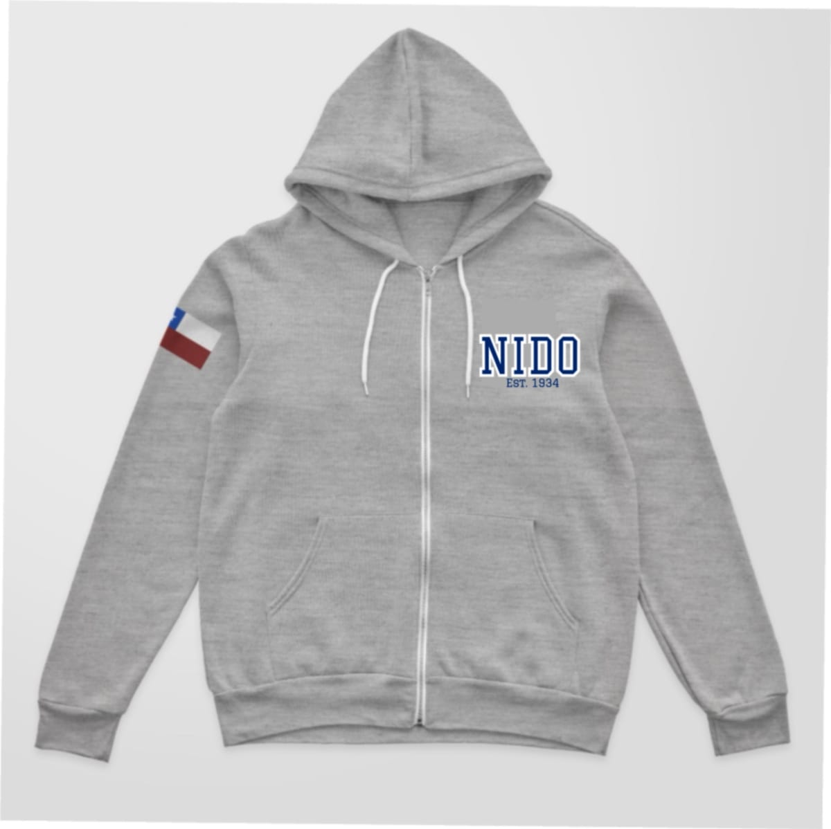 Nido 1934 Gray Zip Hoodie1