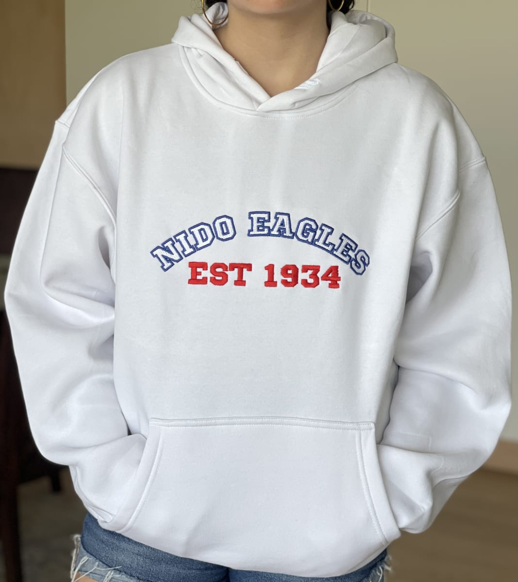Nido Eagles White Hoodie1