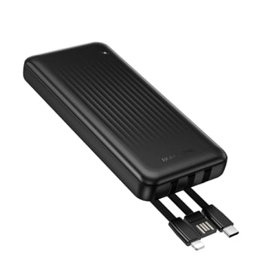 BOROFONE ULTRA-THIN POWER BANK 10000 MAH BUILT-IN 3 CABLES1