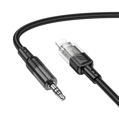 Cable Audio Hoco UPA27 Spirit 3.5mm a Lightning Negro1