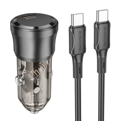 BOROFONE 20W SINGLE PORT CAR CHARGER SET BZ241