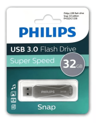 PENDRIVE PHILIPS USB 3.0 FLASH SUPER SPEED 32GB SNAP TYPE-C1