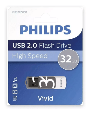 PHILIPS USB 2.0 FLASH DRIVE 32GB HIGH SPEED  VIVID1