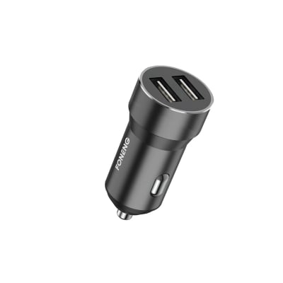 DUAL USB METAL CAR CHARGER LED INDICATOR C08 FONENG2