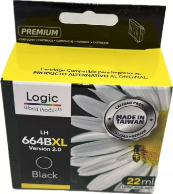 TINTA PREMIUM 664BXL 22ML BLACK LOGIC1