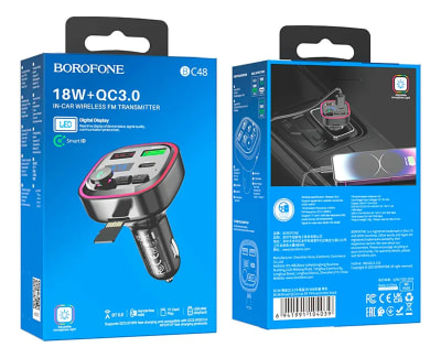BOROFONE 18W+QC3.0 IN-CAR WIRELESS FM TRANSMITTER1