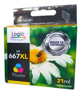 TINTA PREMIUM 667XL TRICOLOR LOGIC 21ML1