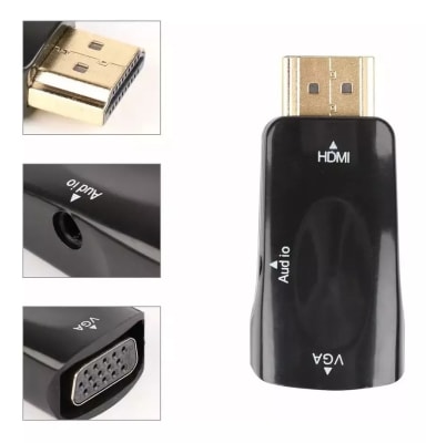 ADAPTADOR HDMI A VGA HEMB AUDIO 1080P FULL HD CABLE AUXILIAR1