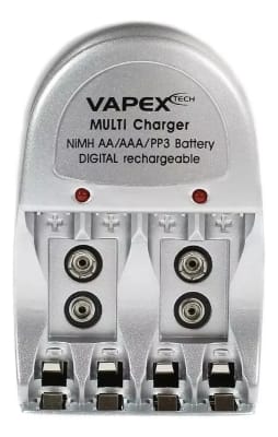 CARGADOR MAS 4 PILAS AA/AAA RECARGABLES 9V 1000 CICLOS DE RECARGA1