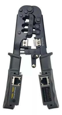 CRIMPADORA RJ45 CORTADOR Y PROBADOR DE CABLES 2 EN 1 468ST NEGRO1
