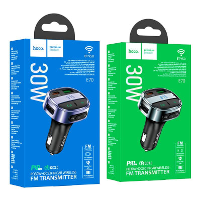 HOCO CHARGER FM TRANSMITTER E70 30W BT5.01