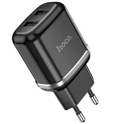 DUAL PORTS USB CHARGER 2.4A N4 OUTPUT MAX HOCO1