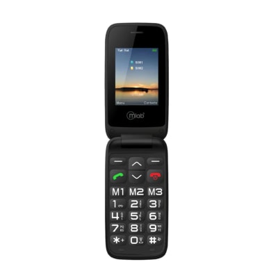 Celular Senior Mlab Shell Sos 4G Lte Negro Doble Sim1