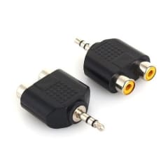 ADAPTADOR DE 2 RCA A MINI PLUG 3.5
