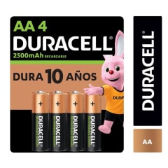 PILA AA X 4 UNIDADES RECARGABLE DURACELL